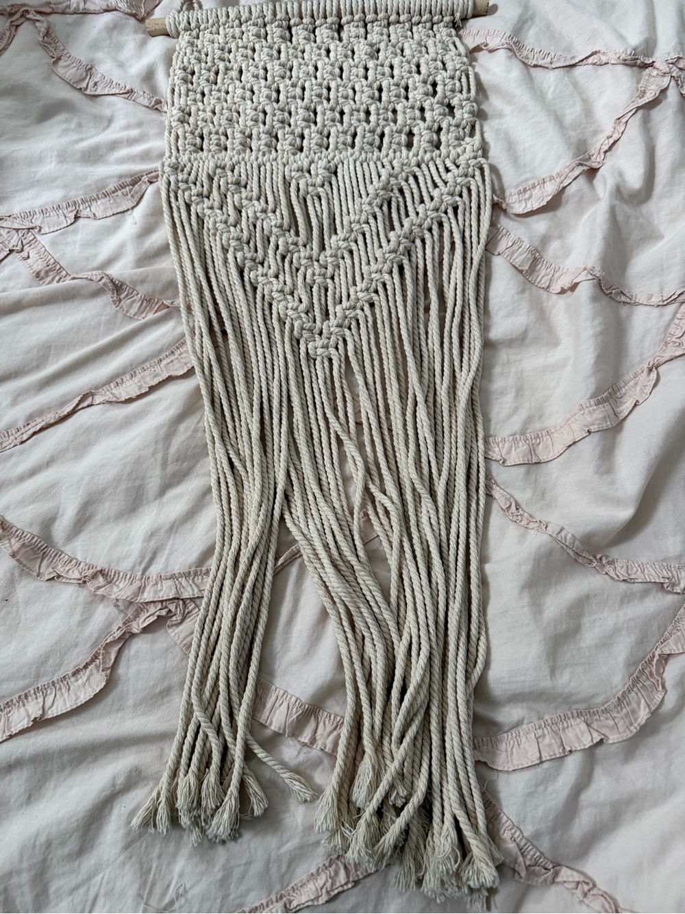Handmade Macramé Wall Hanging in Natural Cream